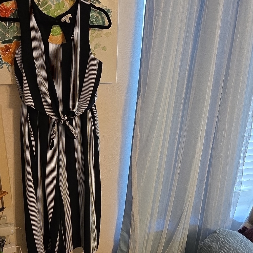 AUW Monochrome Striped Dress